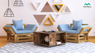 Каркас Кресло-кушетки "Скандинавия" 1400 х 700 массив