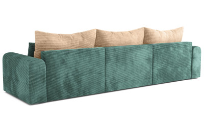 Диван-кровать Конго 3S три секции велюр форест/цилиум крем