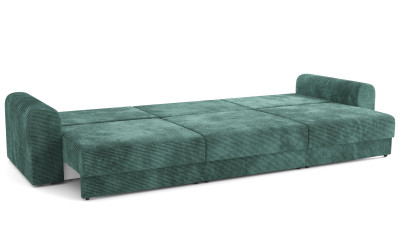 Диван-кровать Конго 3S три секции велюр форест/цилиум крем