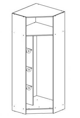 Шкаф угловой Челси COLOR