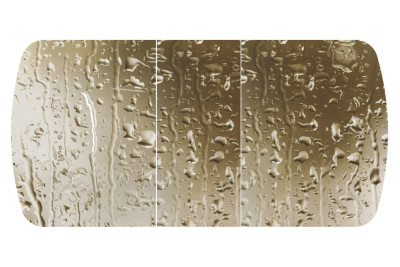 Стол Бостон-3 раздвижной, фотопечать Дождь/дуб атланта/хром брифинг