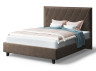 Кровать СОФИЯ 2000*1800мм (на опорах), велюр Бренди лайт 29 (коричневый), (б/основания, б/матраса)