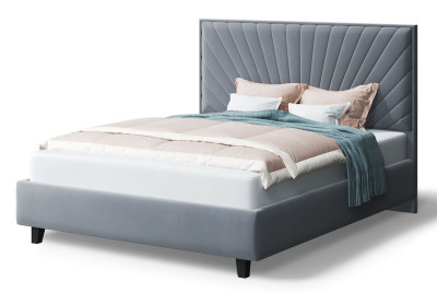 Кровать Леона, 2000*1600 мм, серый на ножках