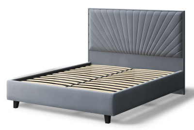 Кровать Леона, 2000*1600 мм, серый на ножках