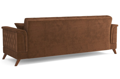 Диван-кровать коричневый Амарант велюр тенерифе шоколад