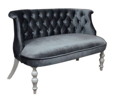 Диван Бархат36 серый-белый