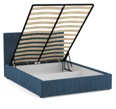 Кровать Гамма 1600 с подъемным мех. велюр океан