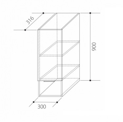 Шкаф S1 SPLIT ЛДСП
