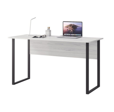 Стол письменный на металлических опорах СТИЧ/ОЛИВЕР ясень анкор светлый/металл венге