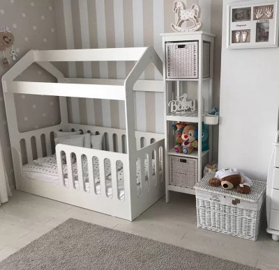 Детская кровать-домик белый