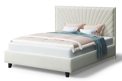 Кровать Леона, 2000*1600 мм, серо-белый на ножках