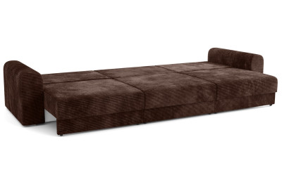 Диван-кровать Конго 3S три секции велюр шоколад/цилиум амбер
