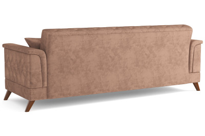 Диван-кровать коричневый Амарант велюр тенерифе корица