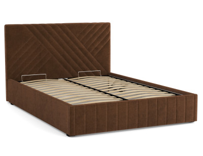Кровать Гамма 1600 с подъемным мех. велюр шоколад