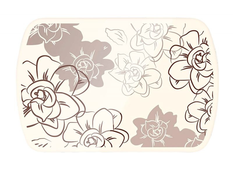 Стол овальный Бостон-2 Ваниль, 1100*700 мм, фотопечать/хром брифинг