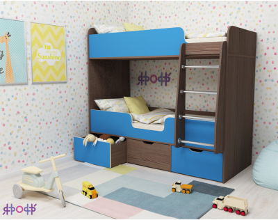 Кровать 2-х ярусная Малыш Двойняшка