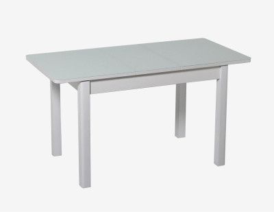 Стол раздвижной Айсберг-07 СТ 1400/1800 стекло белое