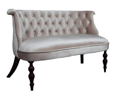 Диван Бархат30 крем-темный орех