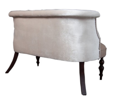 Диван Бархат30 крем-темный орех