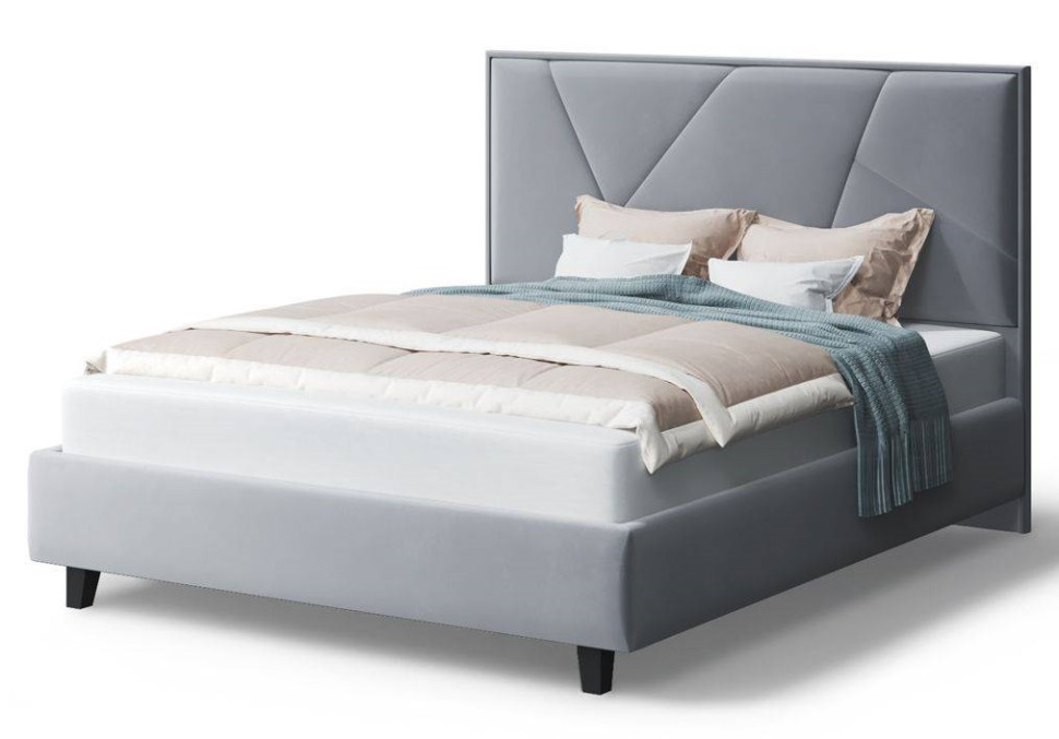 Кровать Ингрид, 1200*2000 мм, на опорах, серый