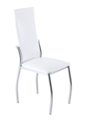Стул В-610 кожа-аттика белый ножки хром люкс (2шт)