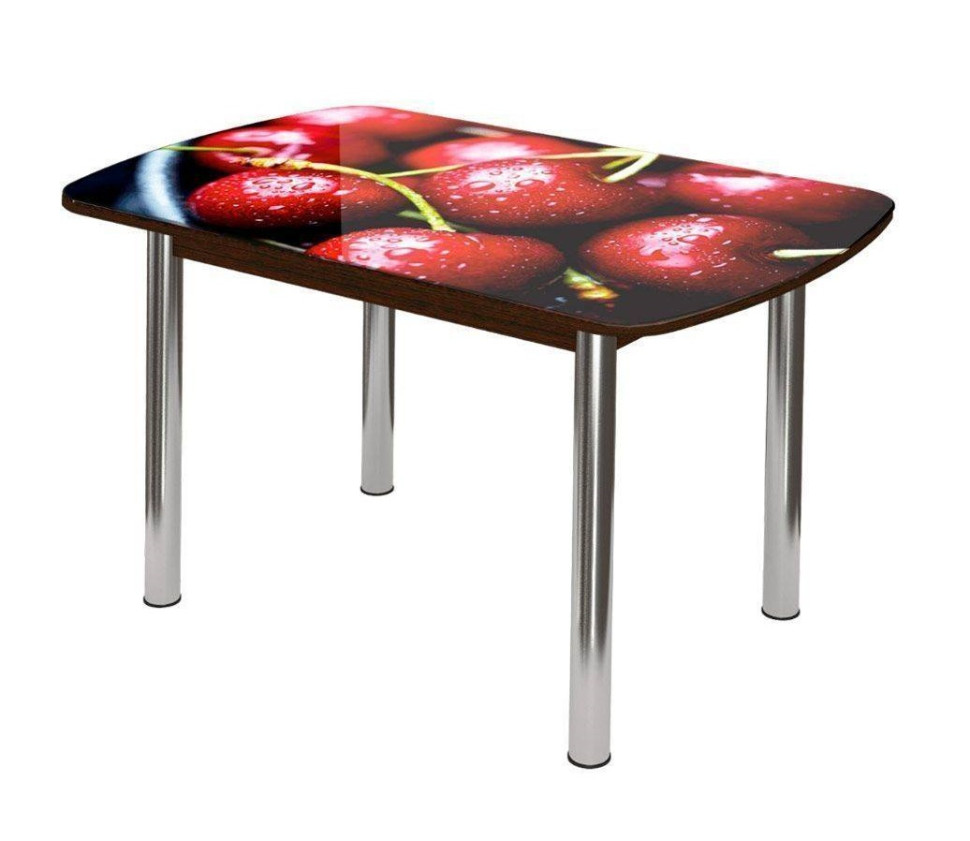 Стол Бостон-2 ф/п Вишня, 1100*700 мм, венге/хром брифинг