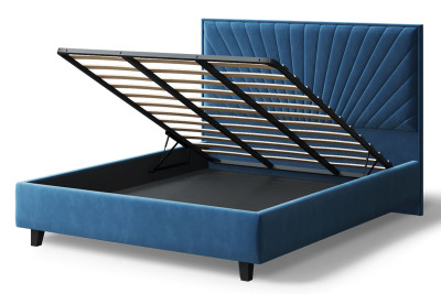 Кровать Леона, 2000*1600 мм, синий на ножках