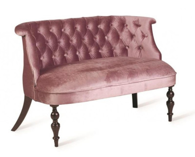 Диван Бархат24 светло лиловый-темный орех