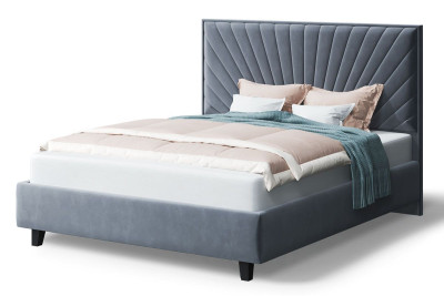 Кровать Леона, 2000*1600 мм, темно-серый на ножках