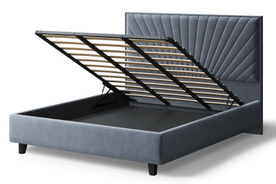 Кровать Леона, 2000*1600 мм, темно-серый на ножках