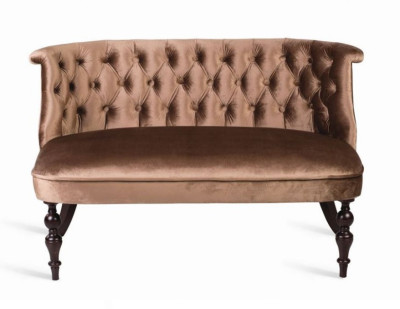 Диван Бархат 06 коричневый-темный орех