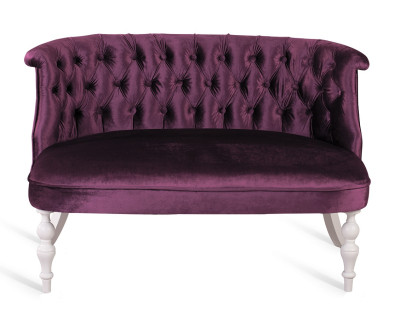 Диван Бархат26 фуксия-белый