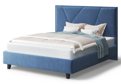 Кровать Ингрид, 1200*2000 мм, на опорах, синий
