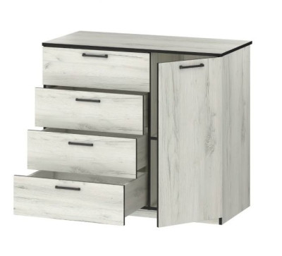 Комод с 4-мя ящиками и дверью "Вега"