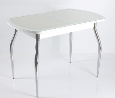 Стол раздвижной ПГ-01 СТ 1100/1420*700 стекло белое