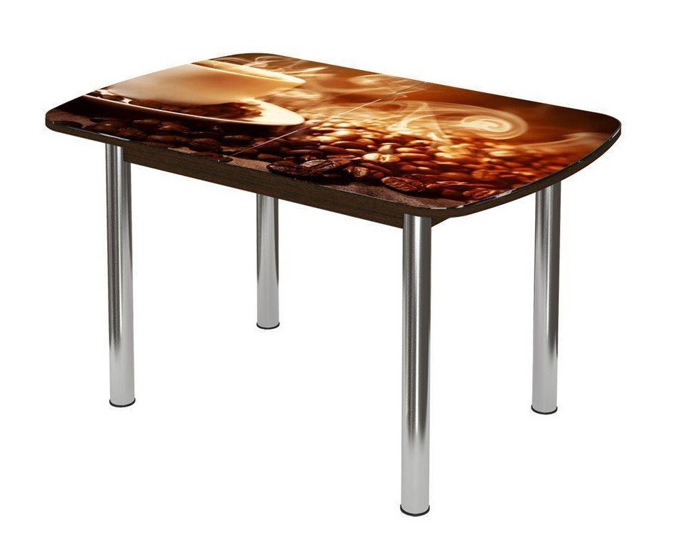 Стол овальный Бостон-2 ф/п Кофе, 1100*700 мм, венге/хром брифинг