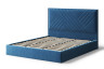 Кровать МИРА 2000*1400мм (без опор), велюр Бренди лайт 08 (синий), (б/основания, б/матраса)