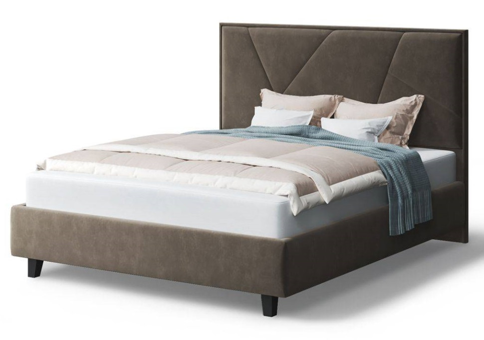 Кровать Ингрид, 1200*2000 мм, на опорах, коричневый