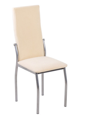 Стул В-610 велюр-Катания Ваниль ножки хром люкс (2шт)