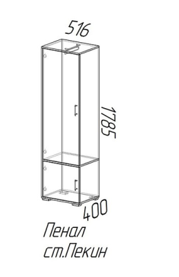 Шкаф-пенал Пекин двухстворчатый