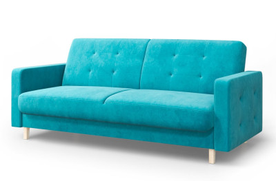 Диван Памир бирюзовый прямой с подлокотниками