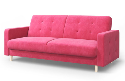 Диван Памир малиновый прямой с подлокотниками
