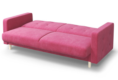 Диван Памир малиновый прямой с подлокотниками