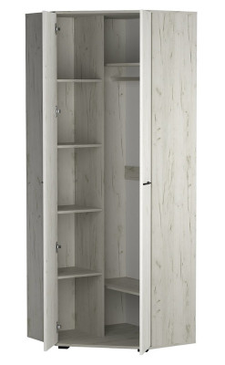 Шкаф угловой Италия ШУ-800 дуб крафт белый