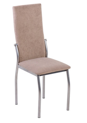 Стул В-610 велюр-Катания какао ножки хром люкс (2шт)