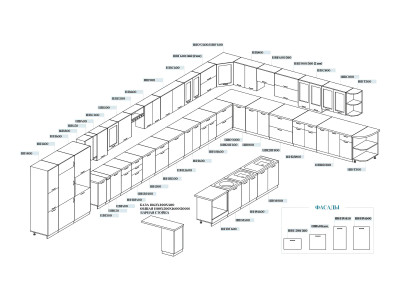 Кухонный гарнитур Констанция 1,7м Компоновка №2