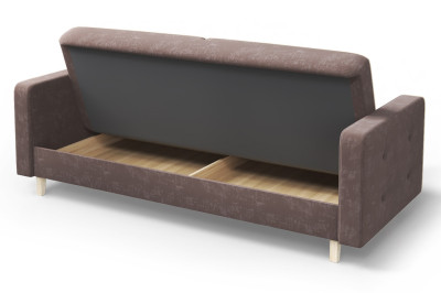 Диван Памир кофе прямой с подлокотниками