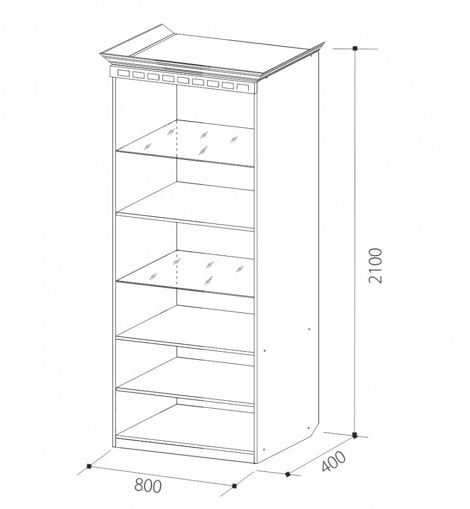 Шкаф 2-х дверный для посуды НГ-4 "Гармония-6"
