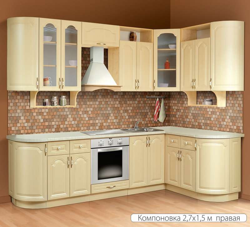 Кухонный гарнитур  "Классика" 2,7 х 1,5 м