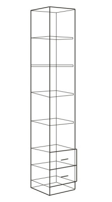 Пенал с полками закрытый Вега New Girl